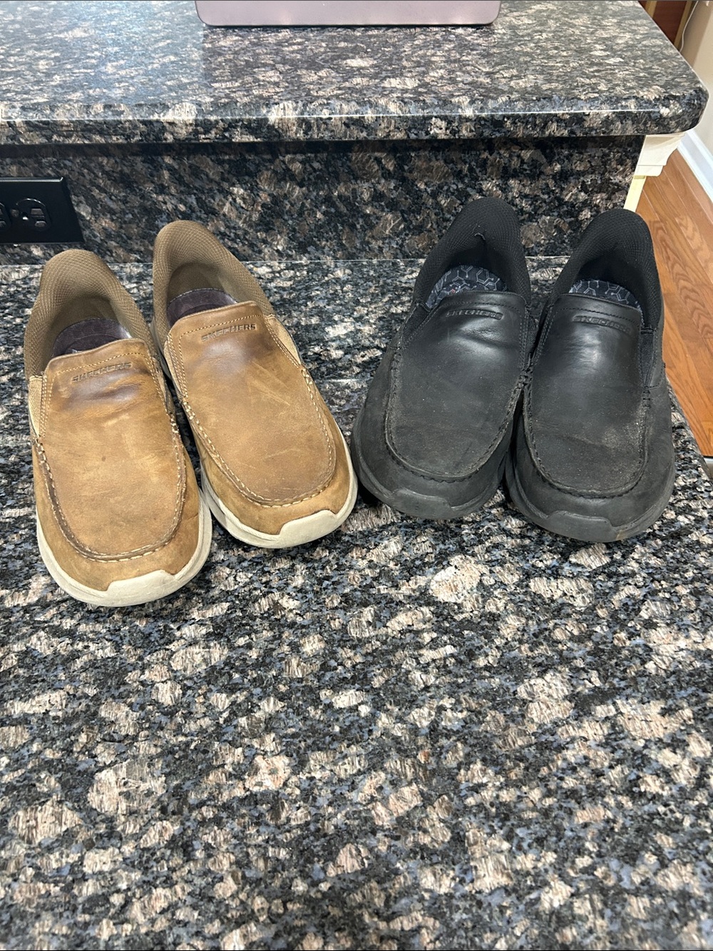 Bundle of 2 Skechers Men’s Slip-On Loafers in Brown and Black